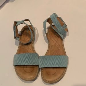 Tiffany blue Born sandals with ankle strap